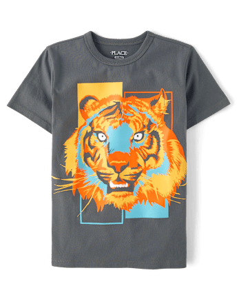T-shirt graphique Lion pour garçon