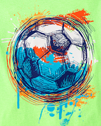 Boys Soccer Ball Graphic Tee