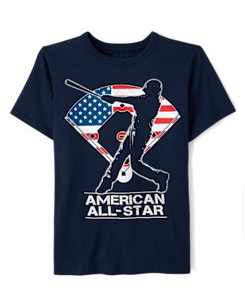 Boys Baseball American All-Star Graphic Tee