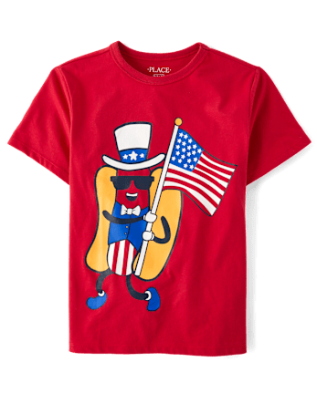 Boys American Hot Dog Graphic Tee