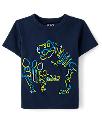 Baby And Toddler Boys Neon Dino Graphic Tee