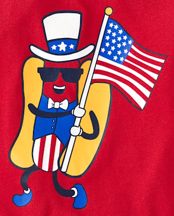 Baby And Toddler Boys American Hot Dog Graphic Tee