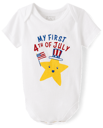 Baby First 4th Of July Graphic Bodysuit