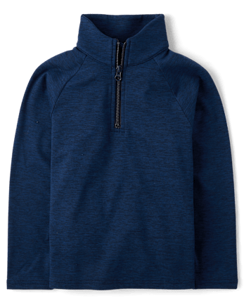 Boys Cozy Active Marl Quarter Zip Pullover