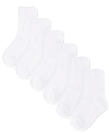 Boys Crew Socks 6-Pack