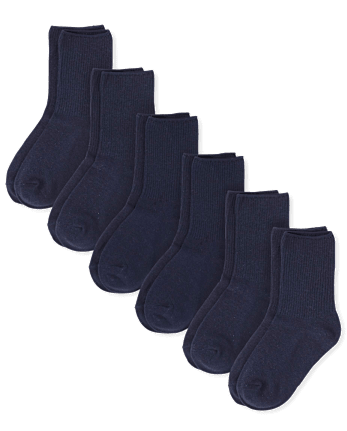 Boys Crew Socks 6-Pack