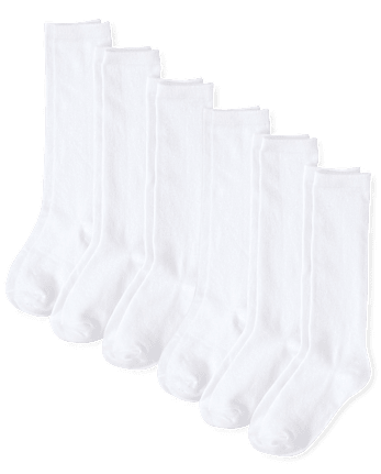 Girls Knee Socks 6-Pack