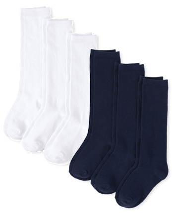 Girls Knee Socks 6-Pack