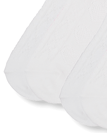 Chaussettes hautes à motif pointillier en forme de cœur pour filles (lot de 2)