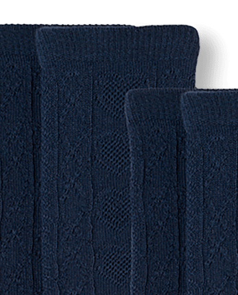 Chaussettes hautes à motif pointillier en forme de cœur pour filles (lot de 2)