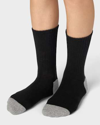 Boys Cushioned Crew Socks 10-Pack