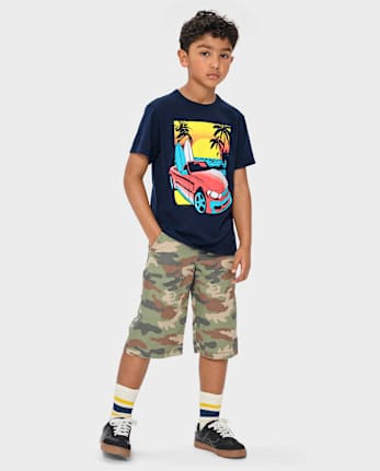 Kids Camo Baggy Utility Jorts
