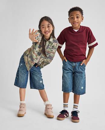 Boys Denim Baggy Carpenter Jorts
