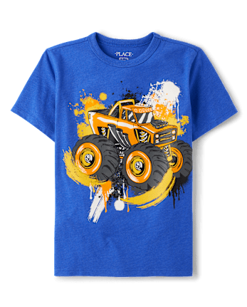 T-shirt graphique Monster Truck pour garçon