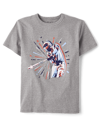 Boys Baseball Player Graphic Tee