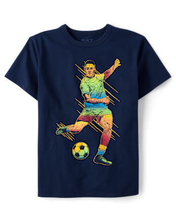 Boys Soccer Player Graphic Tee