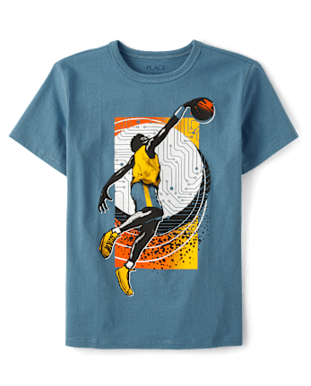 Boys Basketball Player Graphic Tee