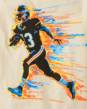 Boys Football Player Graphic Tee