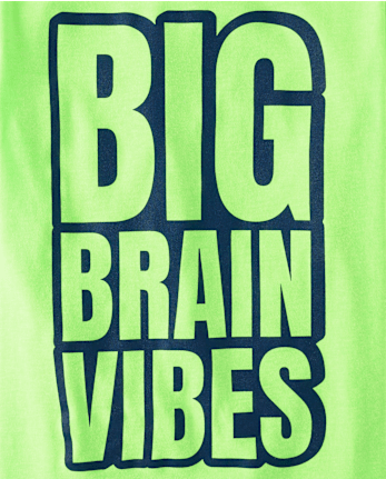 Boys Big Brain Vibes Graphic Tee
