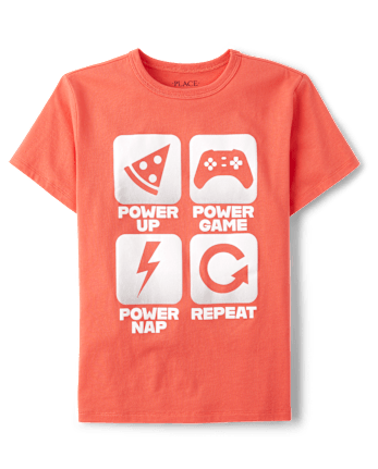 Boys Video Game Icon Graphic Tee