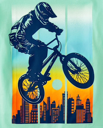 T-shirt graphique motard pour garçon