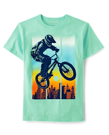 T-shirt graphique motard pour garçon