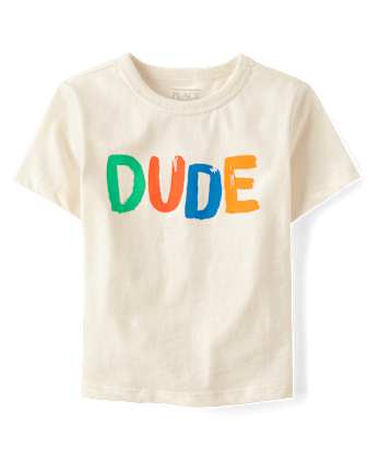 Baby And Toddler Boys Dude Graphic Tee