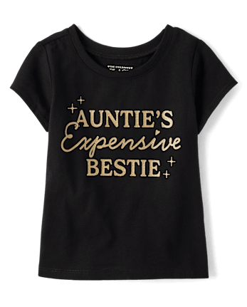 Baby And Toddler Girls Auntie's Expensive Bestie Graphic Tee