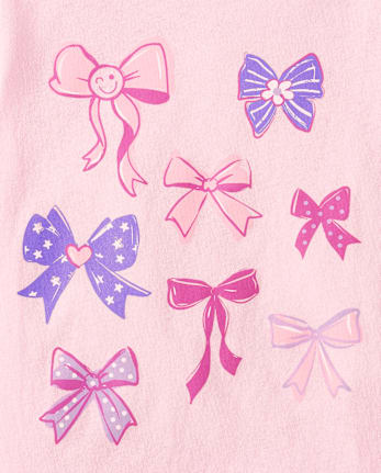 Baby And Toddler Girls Bows Graphic Tee