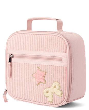 Girls Bow Corduroy Lunchbox