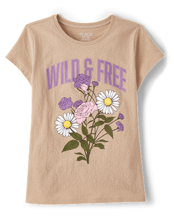 Girls Wild And Free Graphic Tee