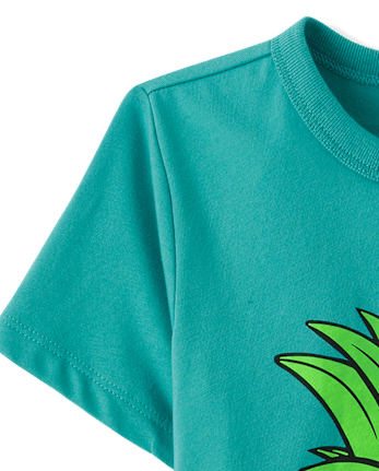 Baby And Toddler Boys Summerween Skull Pineapple Graphic Tee