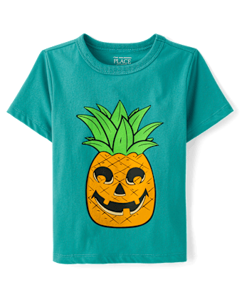Baby And Toddler Boys Skull Pineapple Graphic Tee