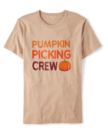 Adult Matching Family Pumpkin Picking Crew Graphic Tee