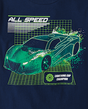 Boys All Speed Car Graphic Tee