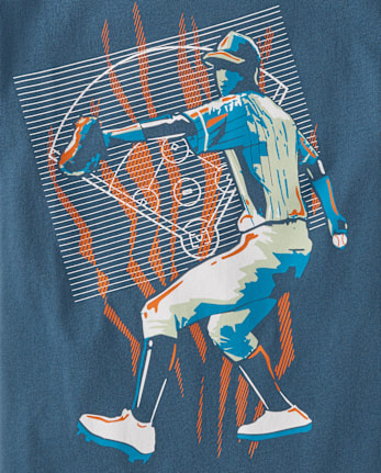 Boys Baseball Player Graphic Tee
