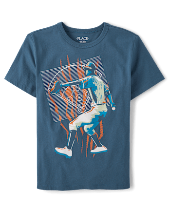 Boys Baseball Player Graphic Tee