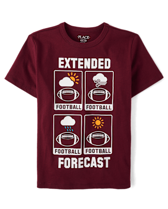 Boys Football Forecast Graphic Tee