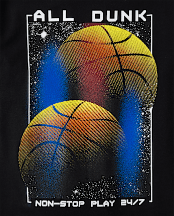 Boys Double Basketball Graphic Tee