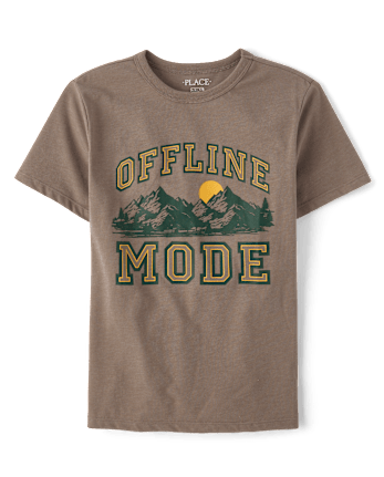 Boys Offline Mode Graphic Tee