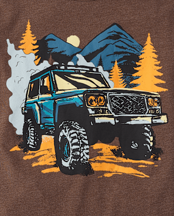 Boys Truck Forest Graphic Tee
