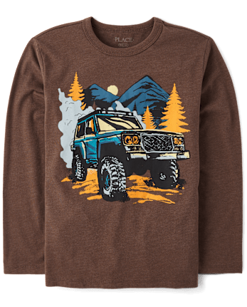 Boys Truck Forest Graphic Tee