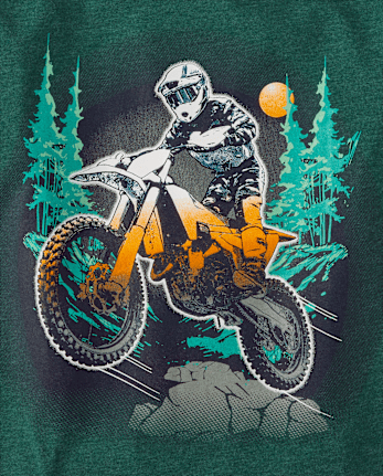Boys Motocross Biker Graphic Tee