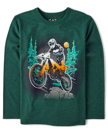Boys Motocross Biker Graphic Tee