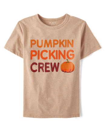 Kids Matching Family Pumpkin Picking Crew Graphic Tee