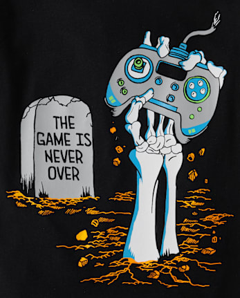 Boys Skeleton Gamer Graphic Tee