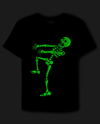 Boys Glow Skeleton Dancer Graphic Tee