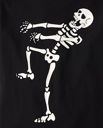 Boys Glow Skeleton Dancer Graphic Tee