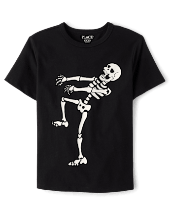 Boys Glow Skeleton Dancer Graphic Tee