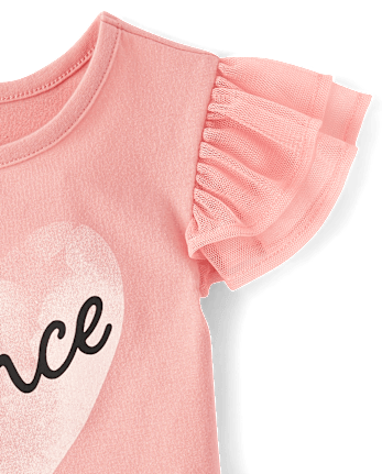 Baby And Toddler Girls Graphic Flutter Top